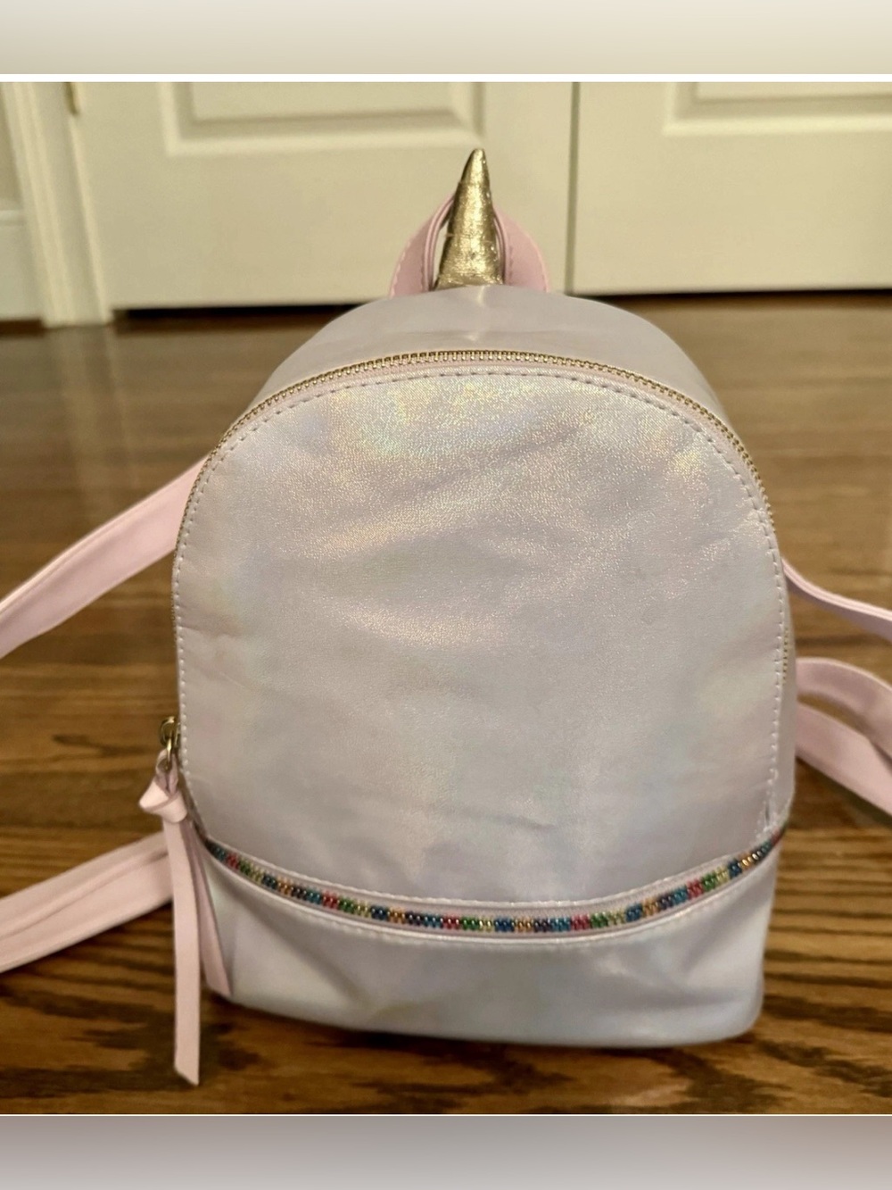 Iridescent Pink Unicorn Mini Backpack - Women Bags